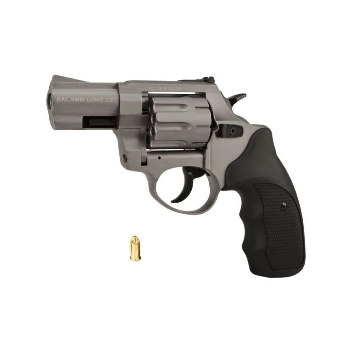 Rewolwer hukowy alarmowo sygnałowy ZORAKI R1-K6L BAS lufa 2,5" kal. .22 Long Blank tytanowy